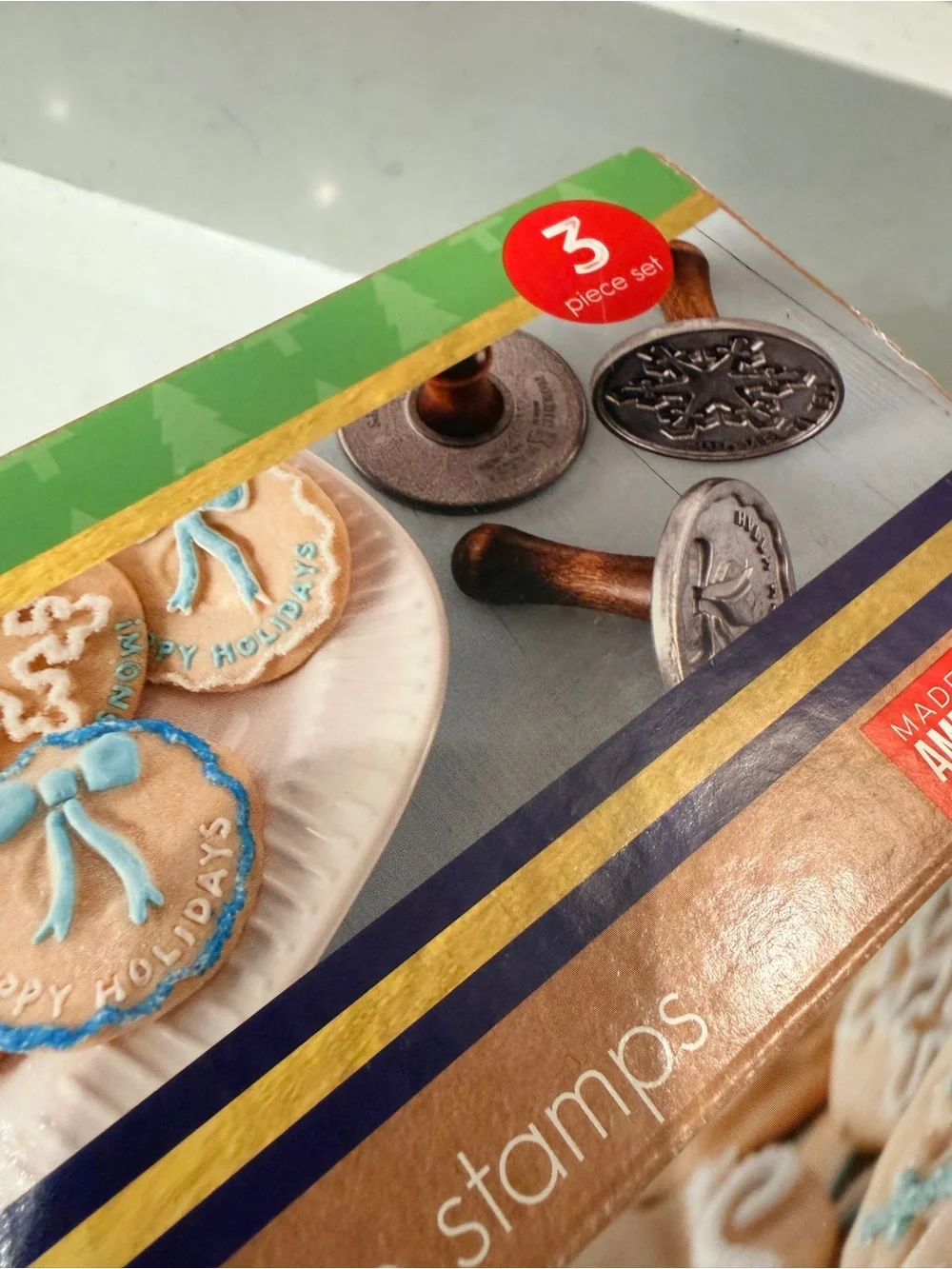 Nordic Ware Holiday Cookie Stamps 3 Pc Set Snowflake Tree Dove Made USA